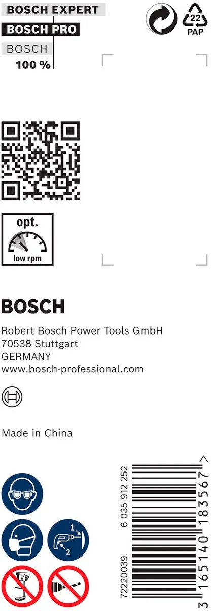 Bosch Professional Slangenboor 22x450mm Hout - 20mm - MPN 2608597647