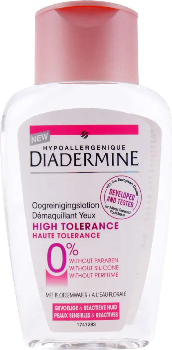 Diadermine Oogreinigingslotion High Tolerance 0% Oog- 125ml