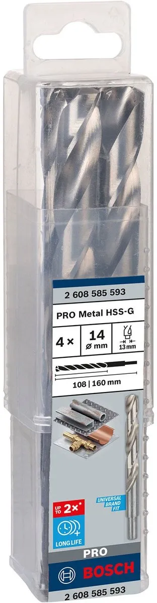 Bosch Professional ST. LINE 14.0mm HSS-G Boor - 4 Stuks