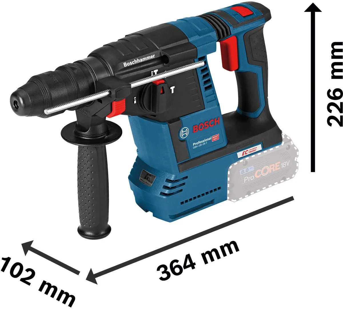 Bosch Professional GBH 18V-26F Accu-boorhamer