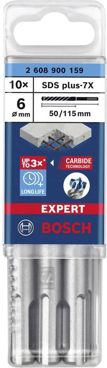 Bosch Professional EXPERT SDS plus-7X Hamerboor 6x50x115mm - 10 Stuks