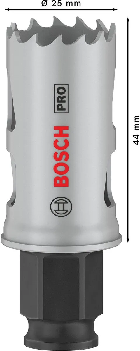 Bosch Professional PRO Multi Materiaal PC Plus Gatenzaag 25mm - 24-delig