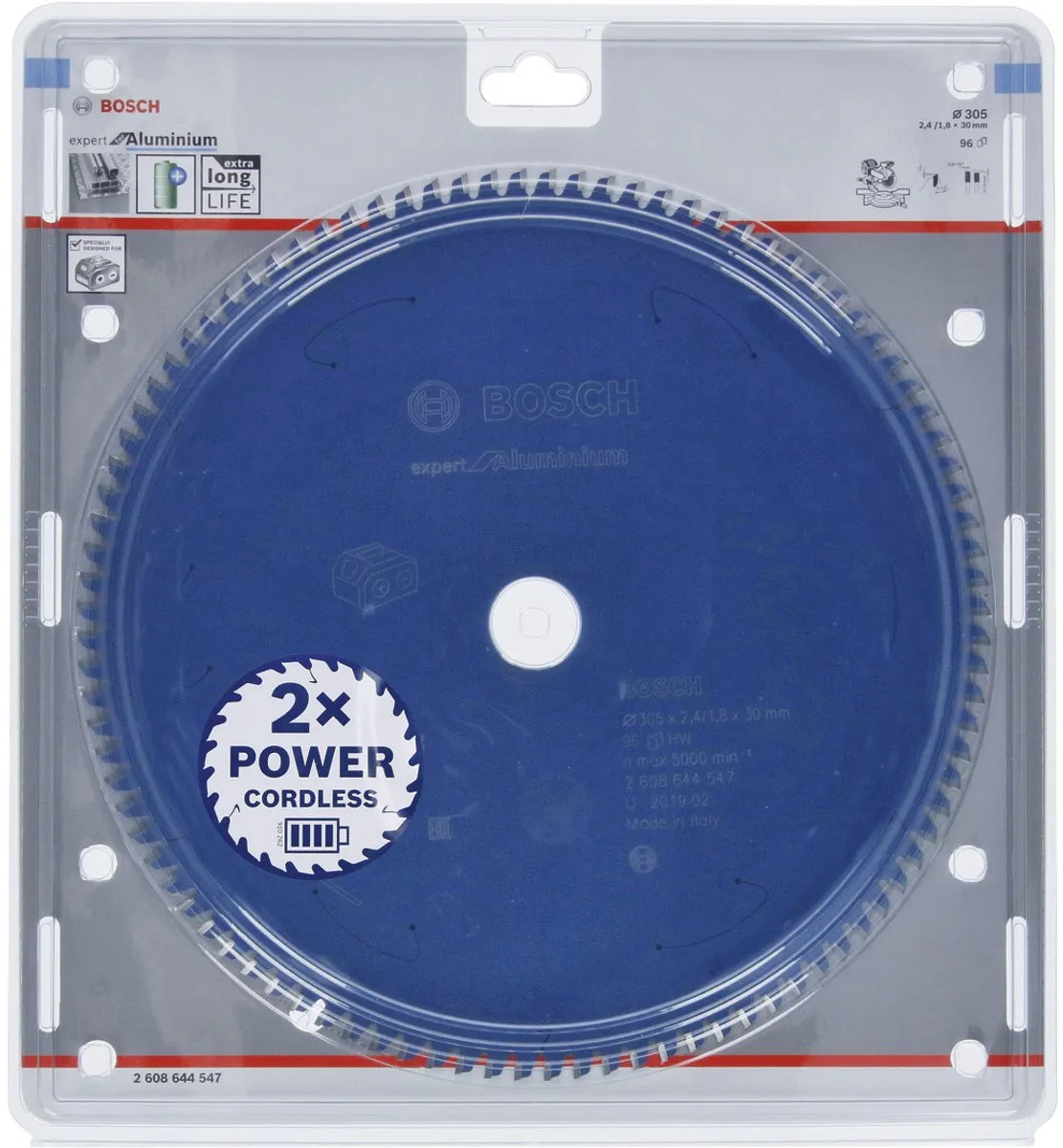 Bosch cirkelzaagblad Expert voor Aluminium 305 x 1,8 x 30 mm 96 tanden ( 2608644547 )