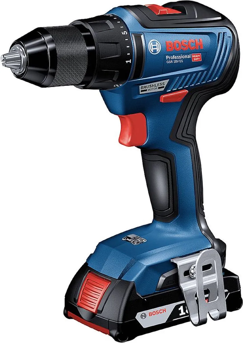 Bosch Professional SR 18V-55 + GDX 18V-200 Accu Schroefboormachine & Slagschroevendraaier - 2x 4.0Ah
