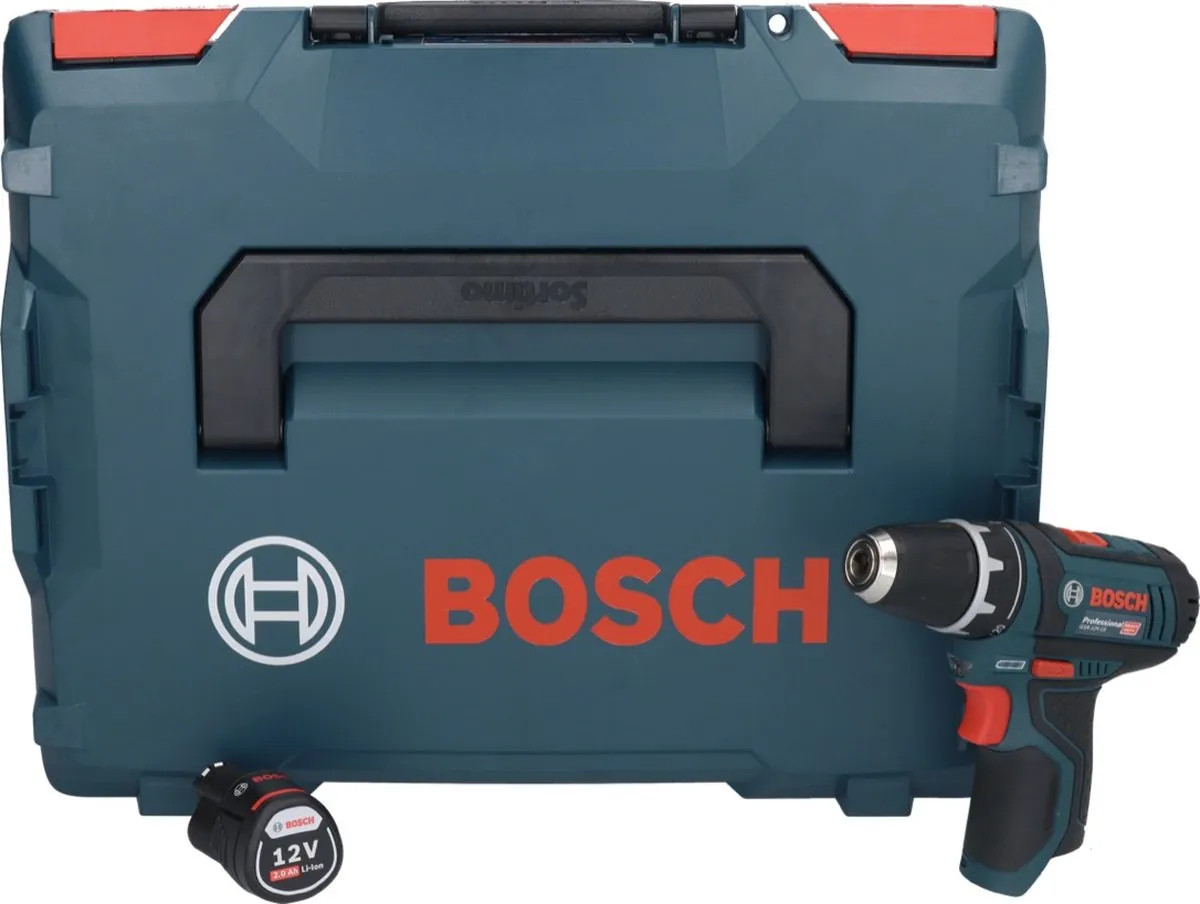 Bosch Professional GSR 12V-15 Accuboormachine - 30Nm - 20 Instellingen - 1x2Ah Accu