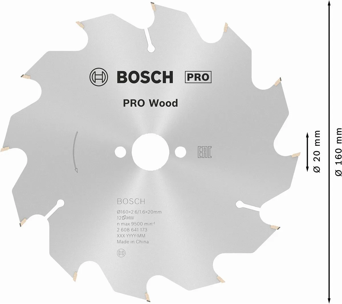 Bosch Professional Cirkelzaagblad Optiline 160x2,6mm - Metaal/Hout