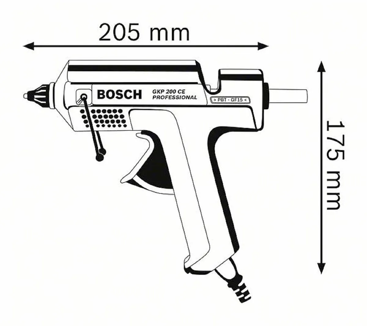 Bosch Professional GKP 200 CE Lijmpistool - 500W - Blauw