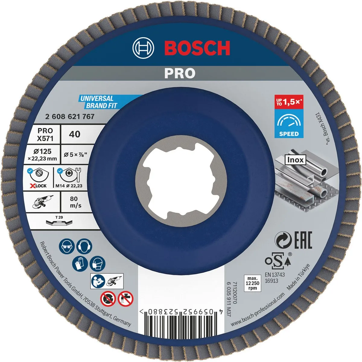 Bosch Professional PRO X571 X-Lock Lamellenschijf 125mm G40