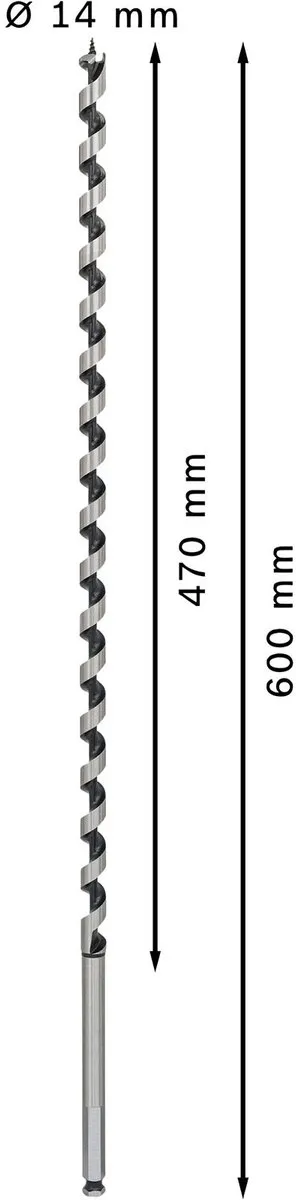Bosch Professional Slangenboor 14x600mm - Hout - afbeelding 3 van 5