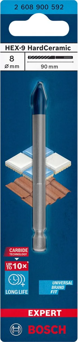 Bosch Professional Tegelboor HEX-9 8x90mm