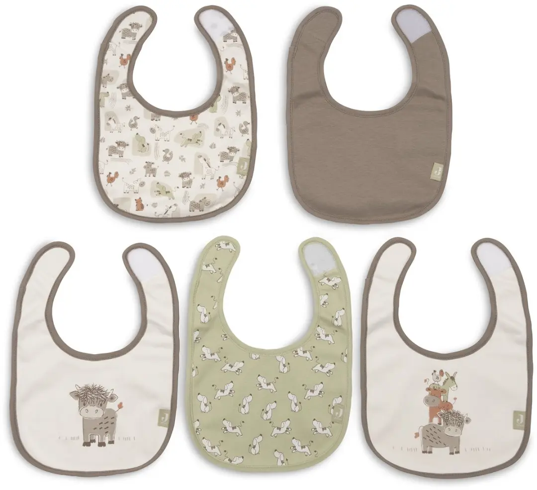Jollein Slab Jersey Waterproof Barn Buddies - 5 Stuks Multicolor - afbeelding 2 van 6