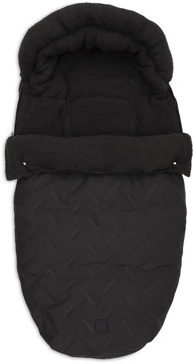 Jollein Embossed Voetenzak - Nearly Black - Autostoel/Kinderwagen - afbeelding 2 van 6