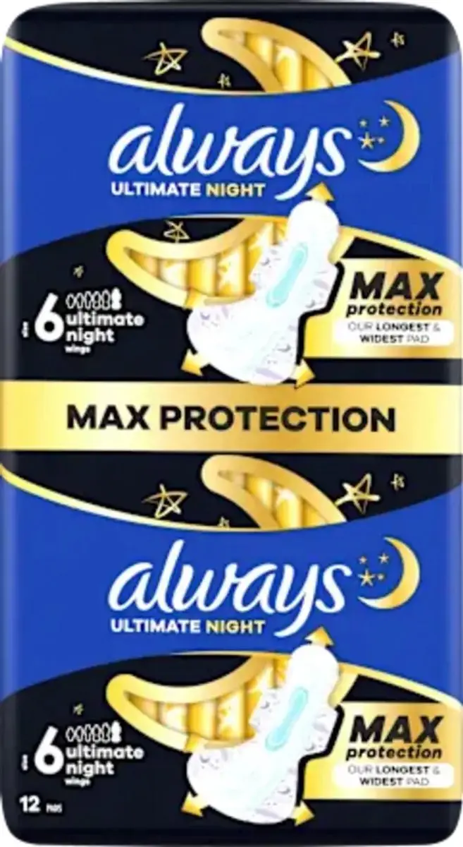 Always Ultimate Night Maandverband Maat 6 Vleugels
