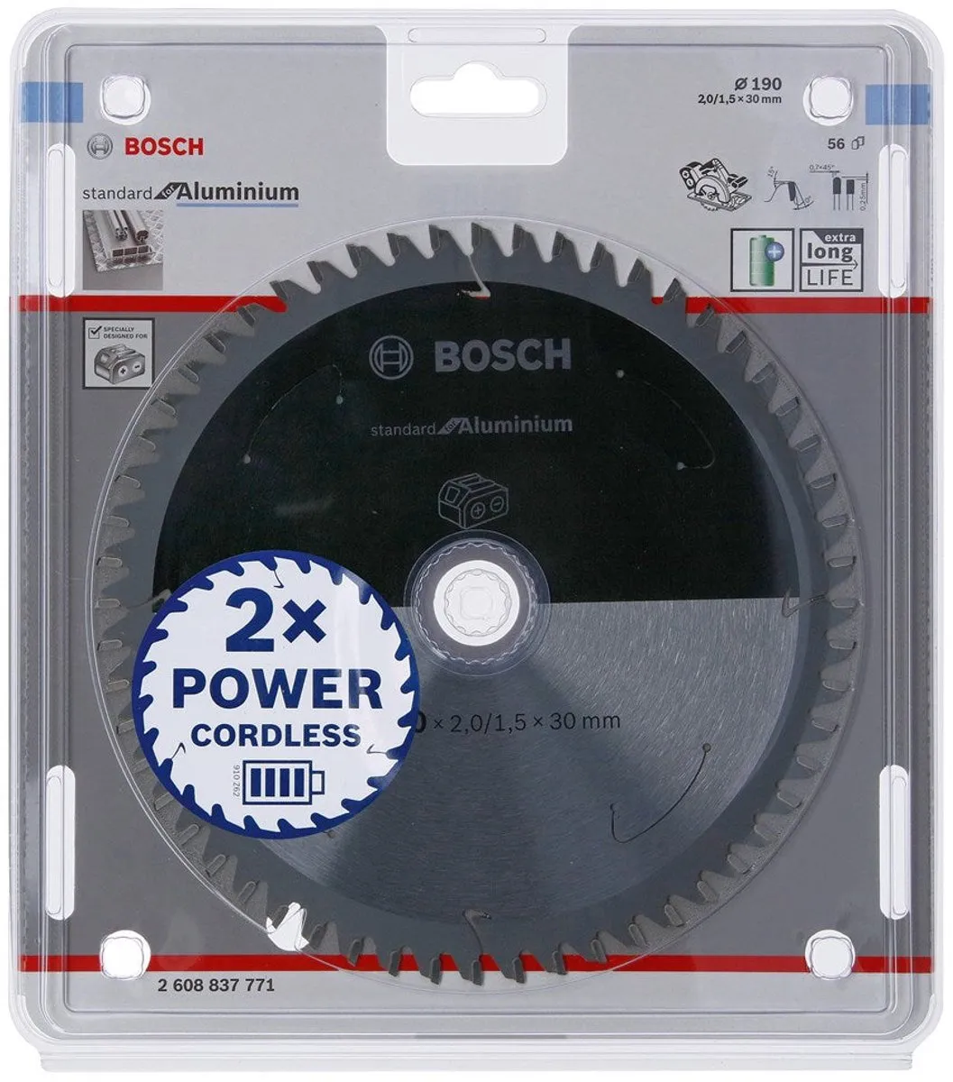 Bosch Professional Accuzaagblad 190mm 56 Tanden - Aluminium - afbeelding 6 van 6