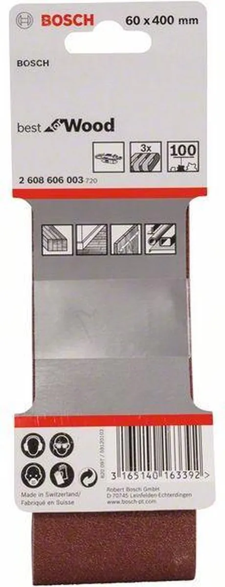 Bosch Professional 3 Banden 60x400mm Best Wood+Paint