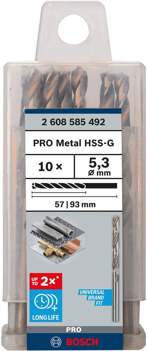 Bosch Professional ST. LINE 5.3mm HSS-G Boor - 10 Stuks