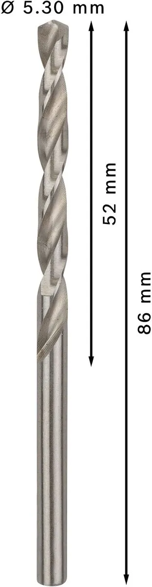 Bosch Professional ST. LINE 5.3mm HSS-G Boor - 10 Stuks