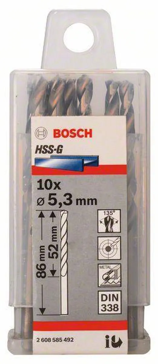 Bosch Professional ST. LINE 5.3mm HSS-G Boor - 10 Stuks