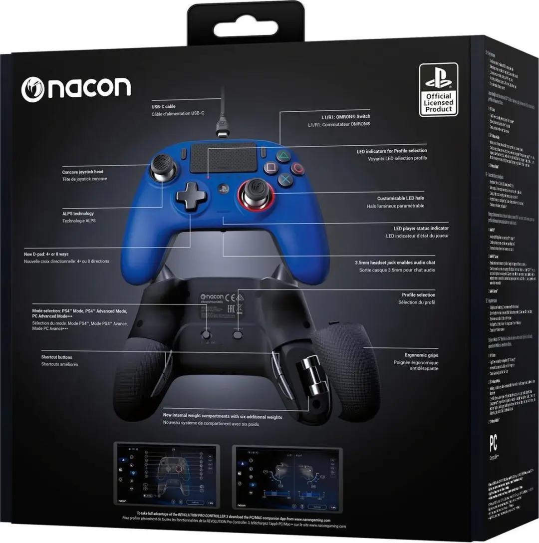 Nacon Revolution Pro 3 Controller PS4 - Blauw