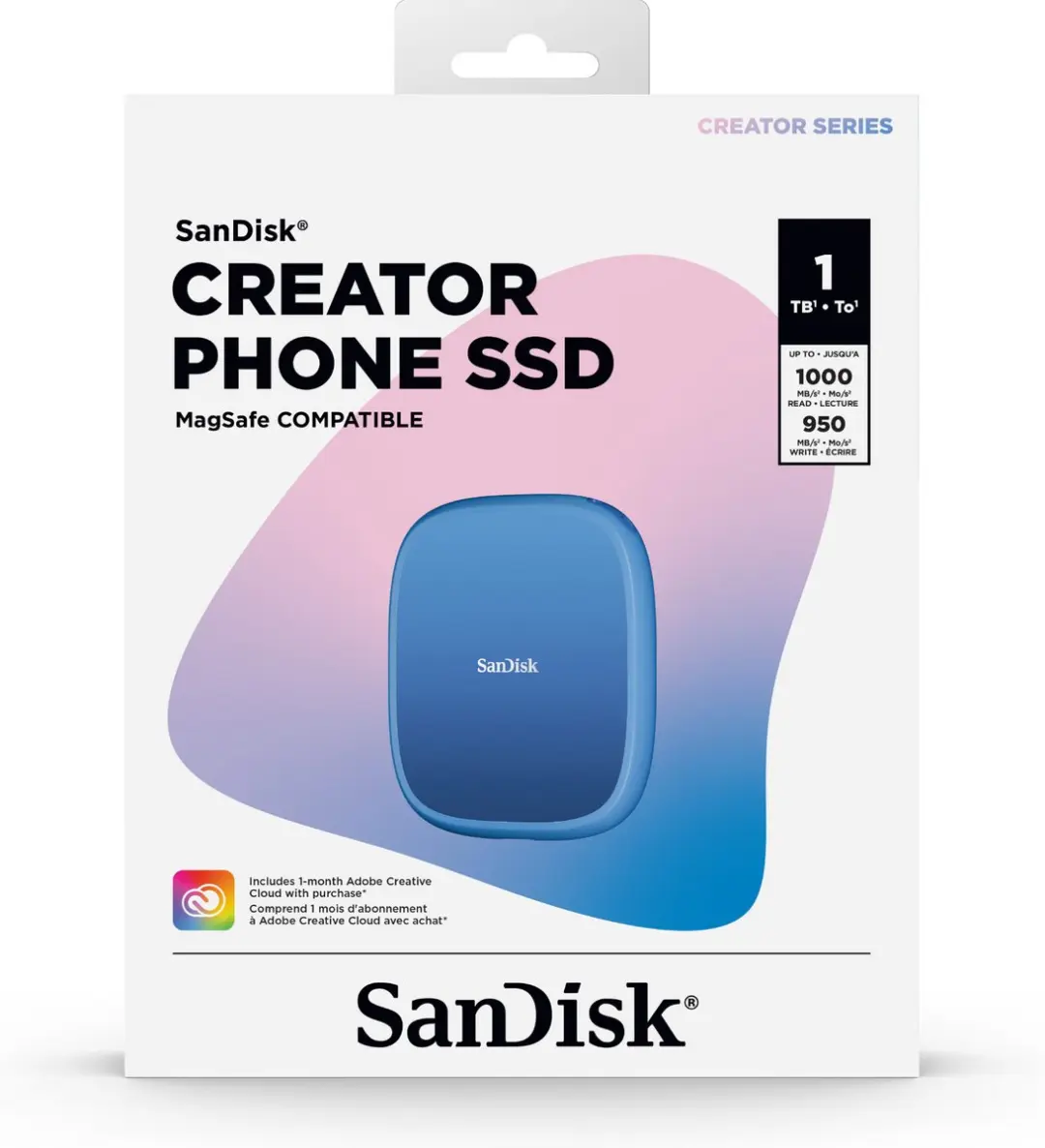 SanDisk SDSSDE62C-1T00-G25 SSD 1TB - Blauw - afbeelding 4 van 5