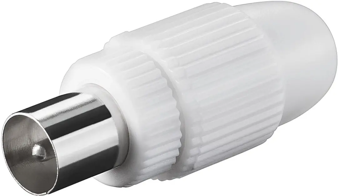 Goobay Coax-stekker met schroefbevestiging, schroefbare plastic coax-stekker
