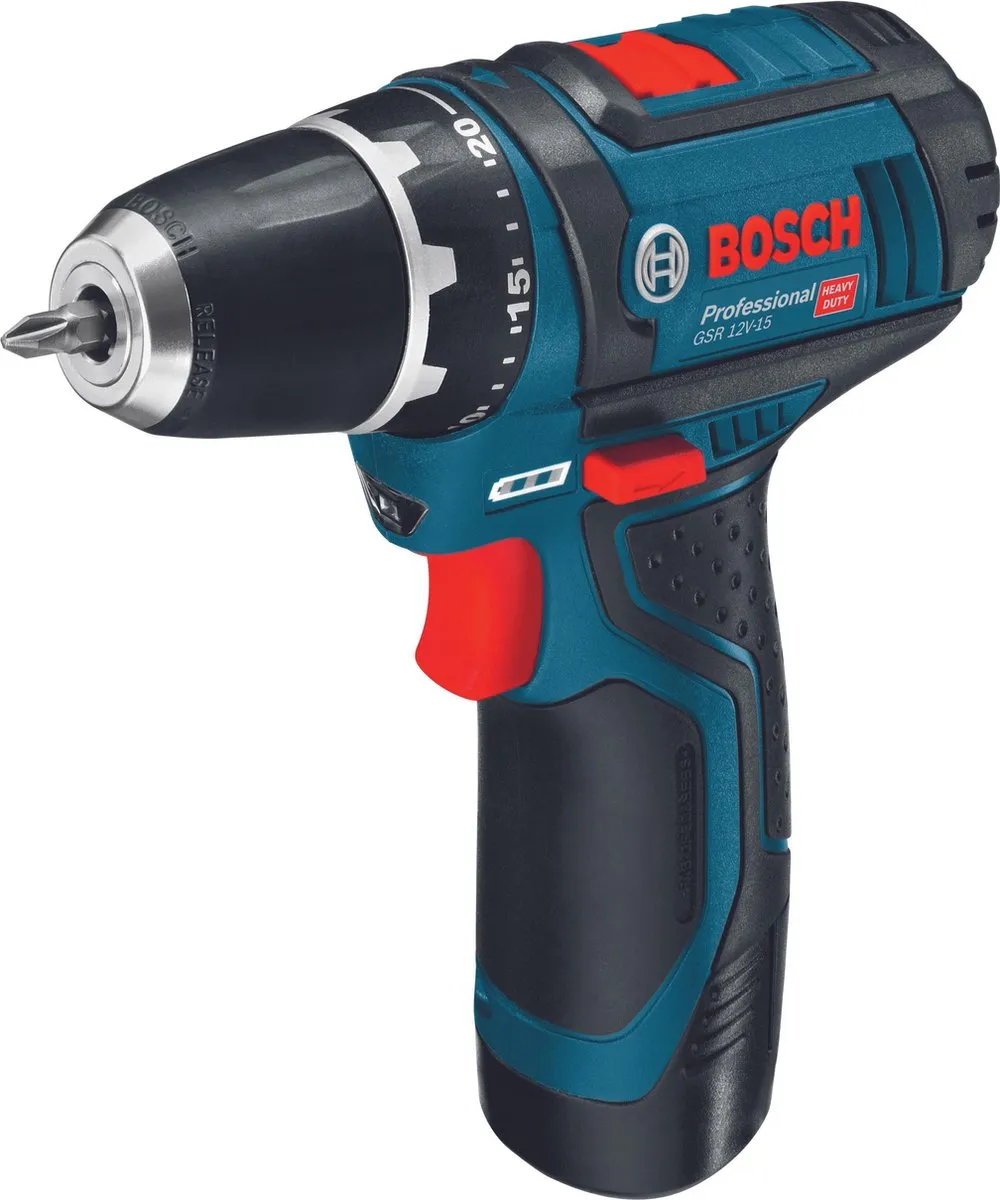 Bosch Professional GSR 12-2-LI Accu Schroefboormachine - 2x 2,0Ah