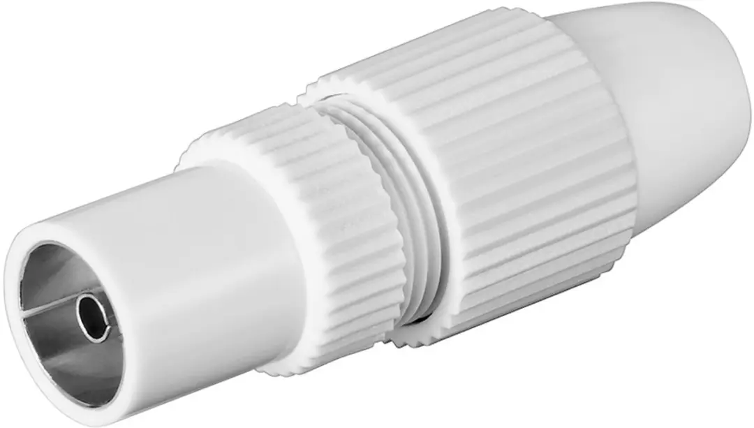 Goobay Coax-snelkoppeling met klembevestiging, coax-snelkoppeling van kunststof