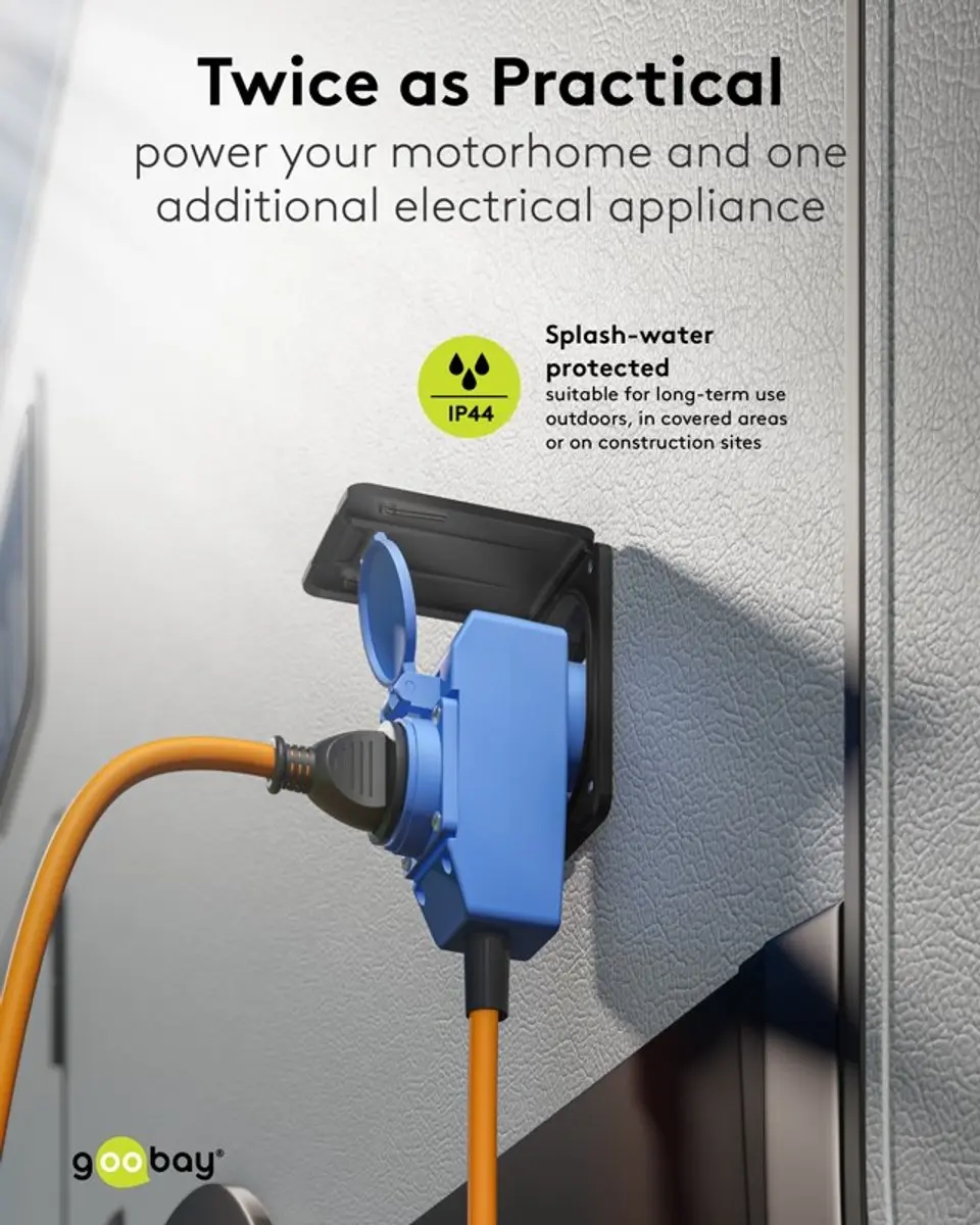 Goobay CEE-adapterkabel 5m - Oranje