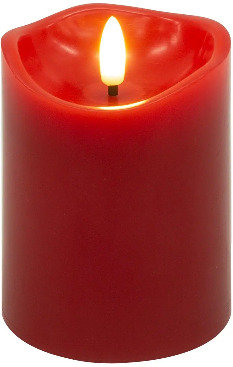 Goobay LED Kaarsen Echte Was Rood 4 Stuks - 3D Vlam Timer