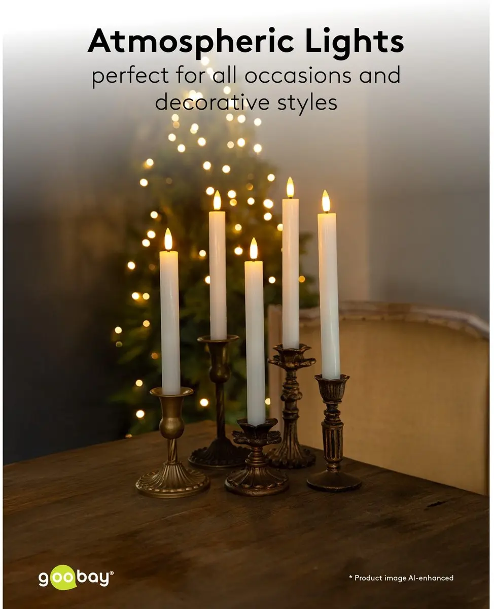 Goobay LED-kaarsen Echte Was 5-delig