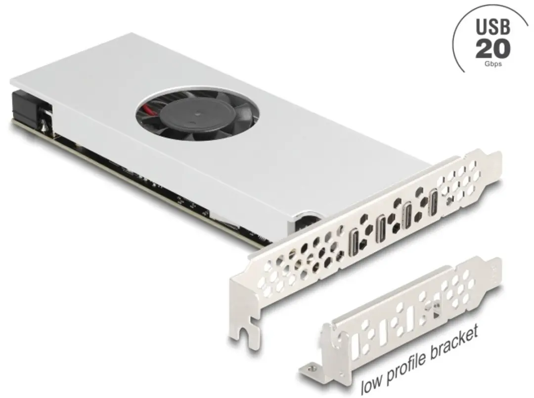 Delock 90806 PCIe Kaart 4x USB 20Gbps Type-C