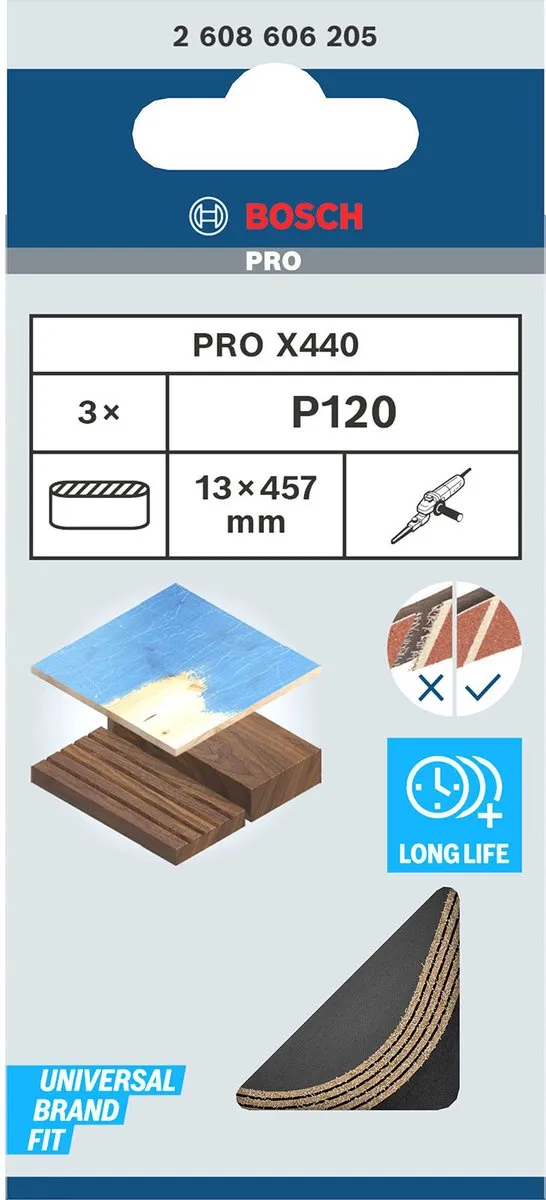 Bosch Professional 3 Banden 13x457 Best Wood+Paint - 3 Stuks
