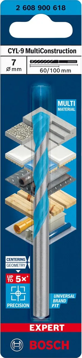 Bosch Professional CYL-9 MultiConstruction Boor 7mm - 1 Stuk