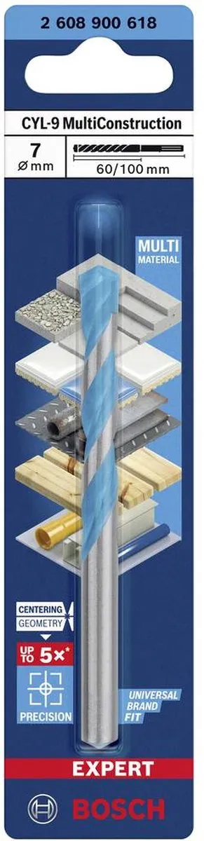 Bosch Professional CYL-9 MultiConstruction Boor 7mm - 1 Stuk