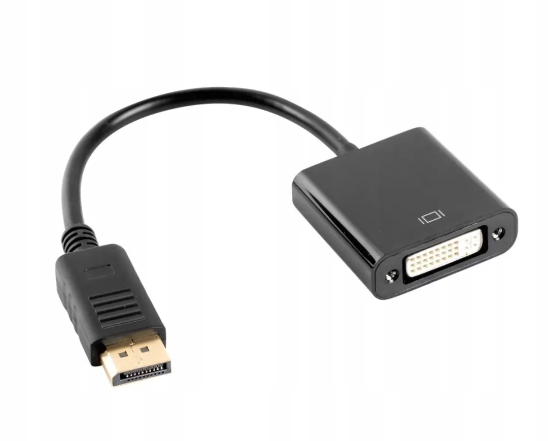 Lanberg DisplayPort 1.2 naar DVI-I Adapter 24+5 pin - 10cm - Zwart