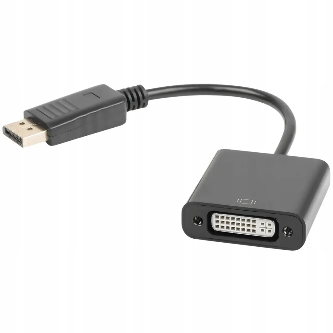 Lanberg DisplayPort 1.2 naar DVI-I Adapter 24+5 pin - 10cm - Zwart