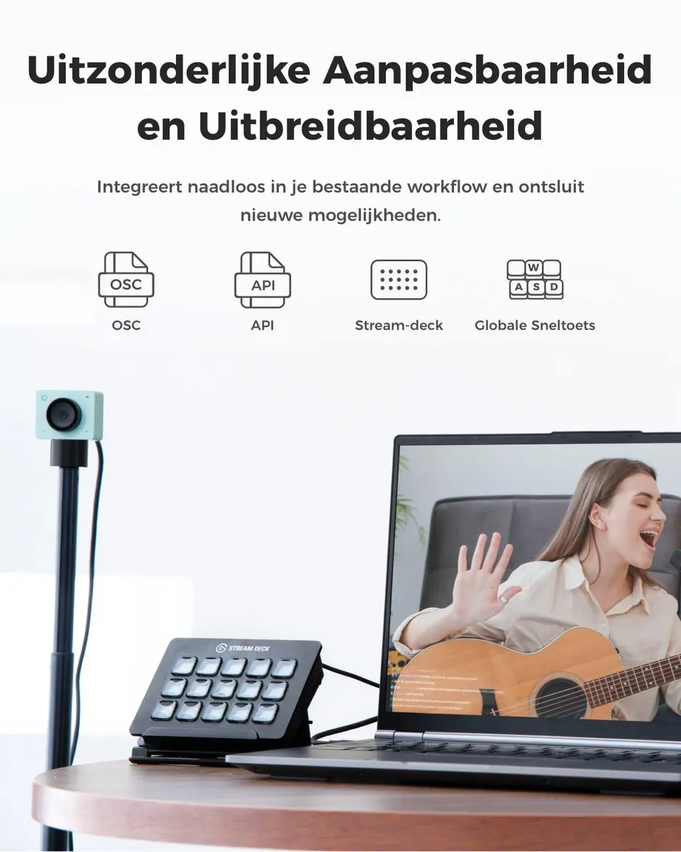 OBSBOT Meet SE P.B.1.00029 Webcam - 1080P 100FPS - Aurora Green - afbeelding 5 van 6