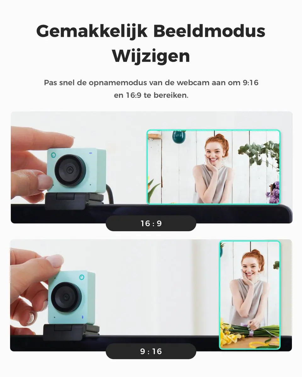 OBSBOT Meet SE P.B.1.00029 Webcam - 1080P 100FPS - Aurora Green - afbeelding 4 van 6
