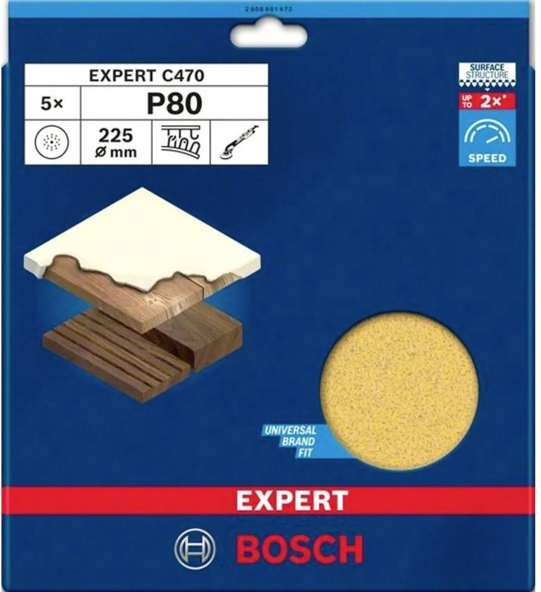 Bosch Professional Schuurpapier 80 Korrel 225mm - 5 Stuks