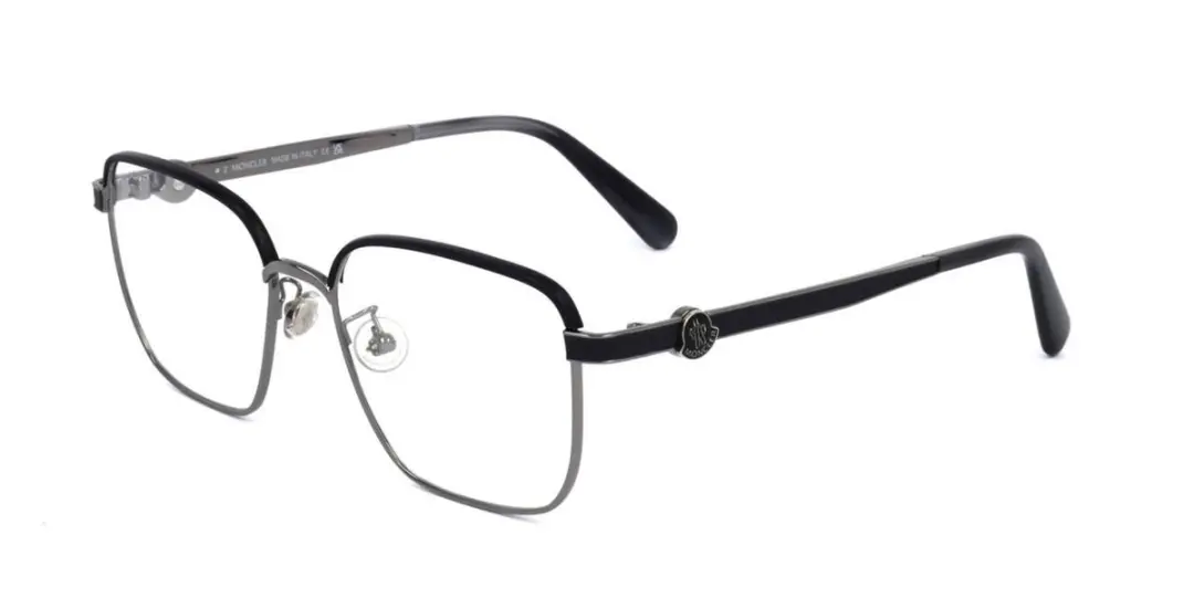 Moncler ML5180 D Shiny gunmetal 53/17/145 MAN Brilmonturen