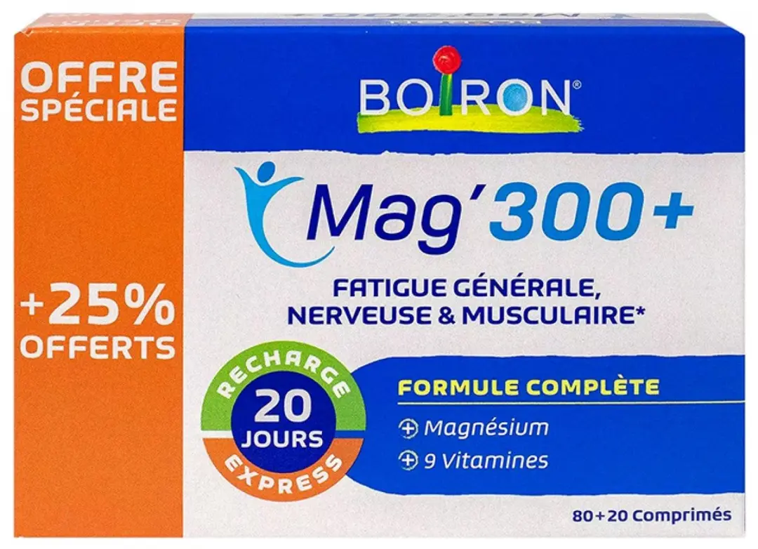 Boiron Mag'300+ 80 Tabletten + 20 Gratis Tabletten