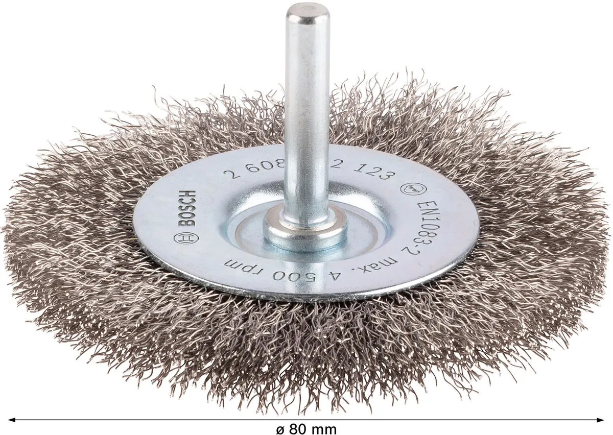 Bosch Professional Schijfborstel 6mm - 80 Gegolfd - RVS