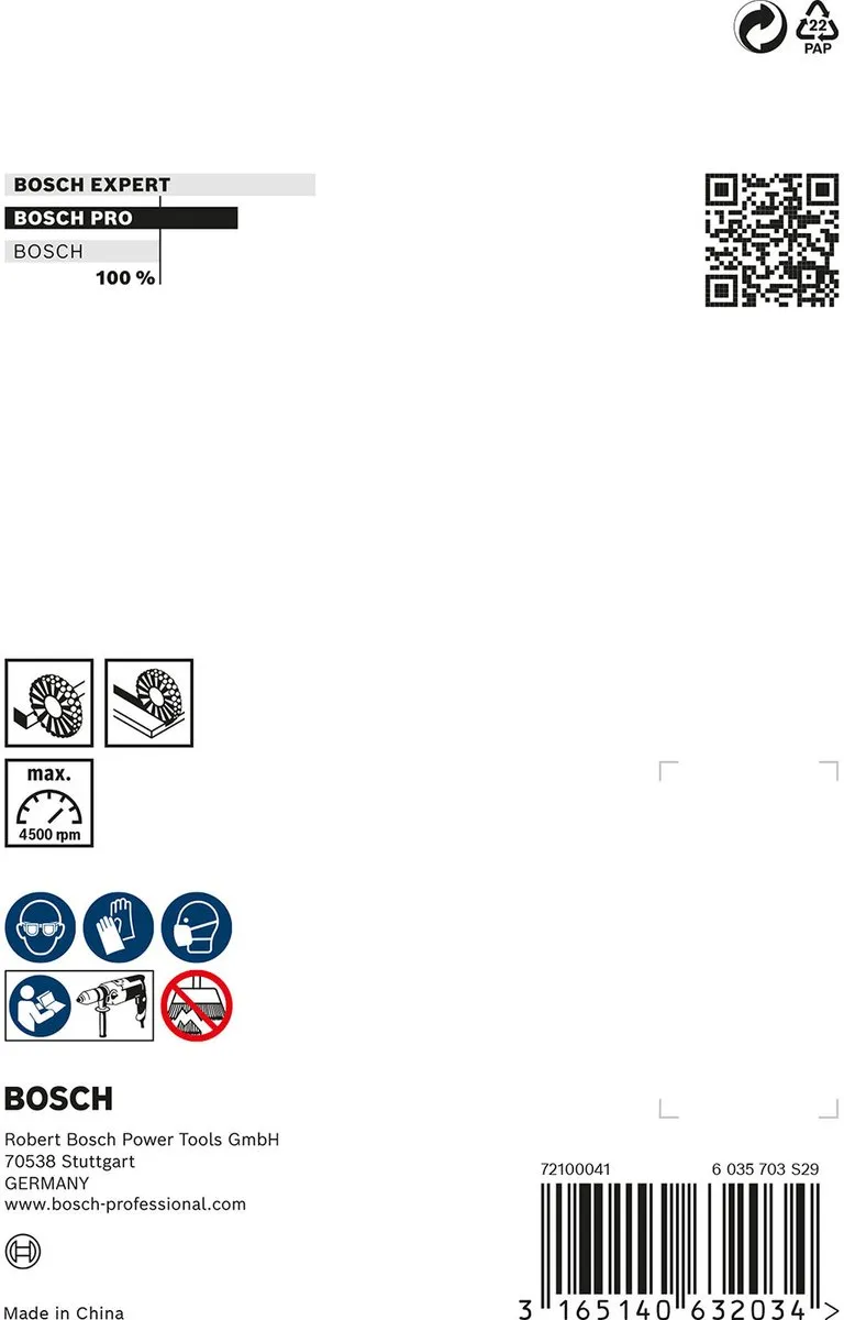 Bosch Professional Schijfborstel 6mm - 80 Gegolfd - RVS