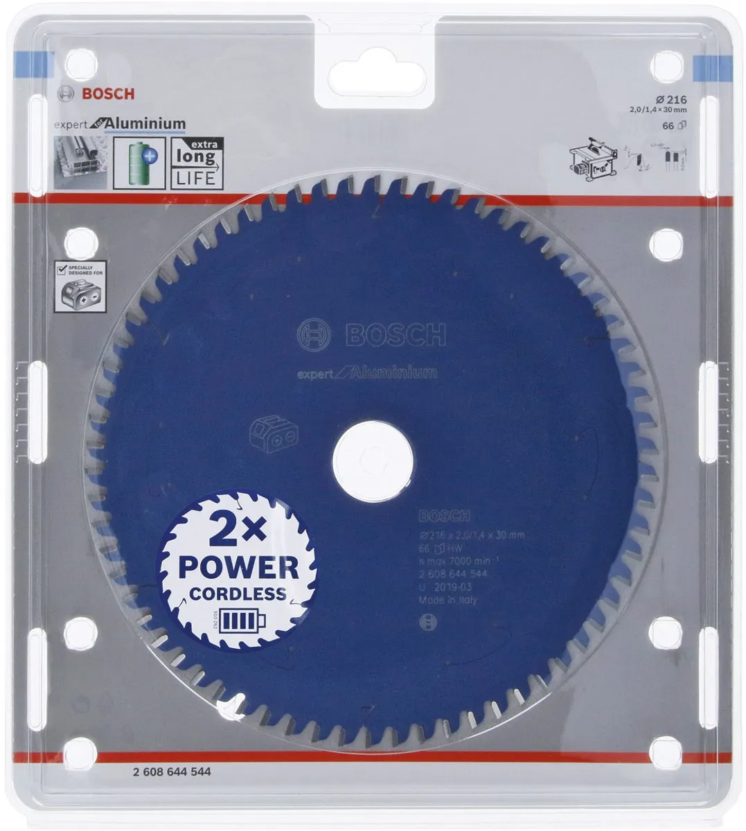 Bosch Professional Expert 2608644544 Cirkelzaagblad Aluminium 216mm - 66 Tanden