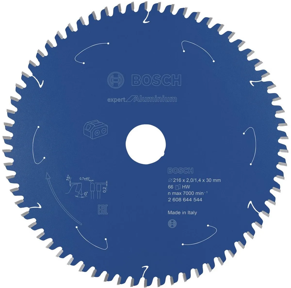 Bosch Professional Expert 2608644544 Cirkelzaagblad Aluminium 216mm