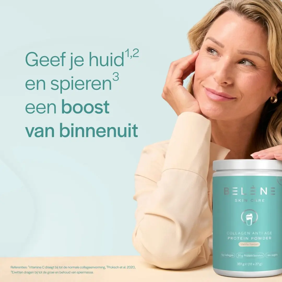 Belène Collagen Anti-Age Protein Powder 350g - Vanillesmaak