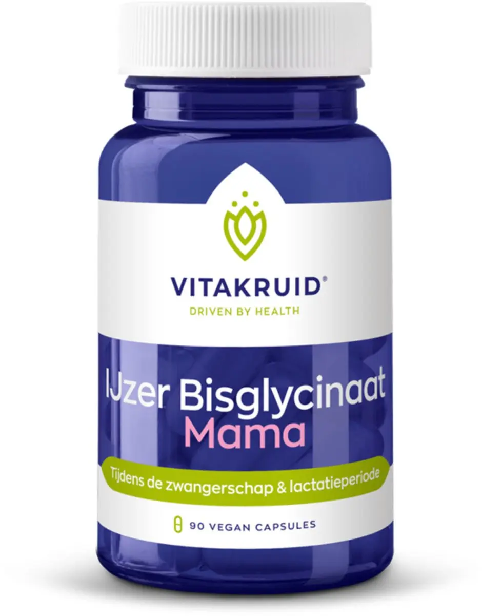 Vitakruid IJzer Bisglycinaat Mama 180 Vegacapsules