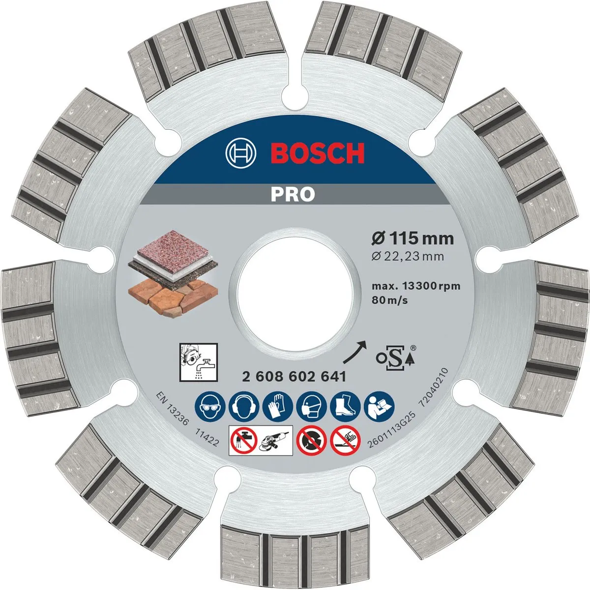 Bosch Professional Diamantschijf Best Stone 115mm - 22,23mm As - afbeelding 6 van 6