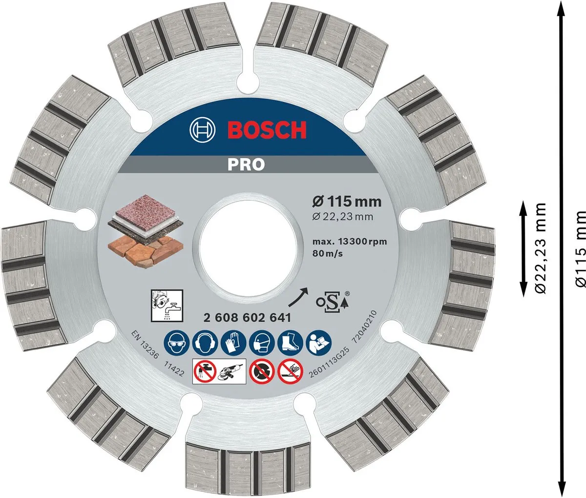 Bosch Professional Diamantschijf Best Stone 115mm - 22,23mm As