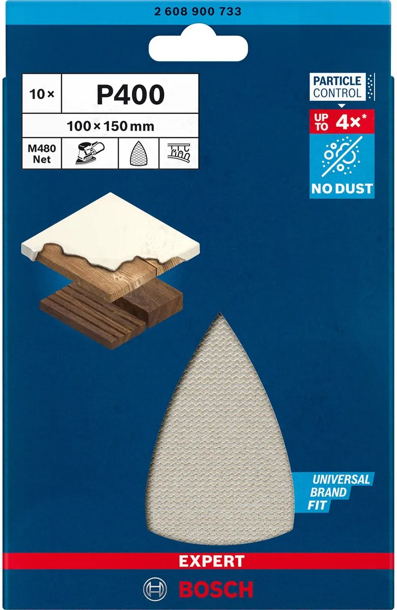 Bosch Professional EXPERT M480 Schuurnet 100x150mm - 10 Stuks